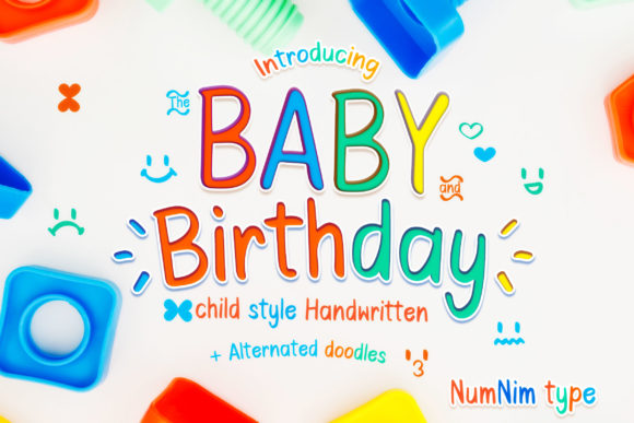 Baby Birthday Font for Creative Projects