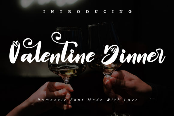 Valentine Dinner Font for Creative Makers